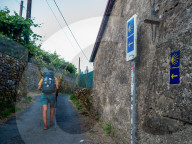 Walking From Santiago To Muxia, In Spain.