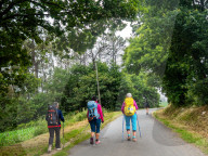 Walking From Santiago To Muxia, In Spain.
