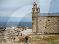 Walking From Santiago To Muxia, In Spain.
