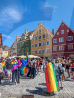 Christopher Street Day Celebration In The Old Town Memmingen
