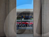 Travelers Waiting At German Railway Station Memmingen