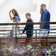 PEOPLE - Wimbledon 2025: RH Catherine Princess of Wales with daughter Charlotte walk across bridge to Centre Court