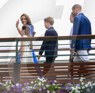 PEOPLE - Wimbledon 2025: RH Catherine Princess of Wales with daughter Charlotte walk across bridge to Centre Court