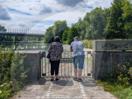 Elderly Couple At A Stream