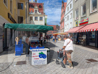 Weekly Market In A Historic German Town Centre