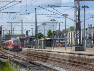 German Train Station Of Memmingen