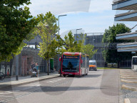 Airport Shuttle Bus Stop At Memmingen Railway Station