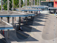 Bus Terminal At Memmingen Railway Station