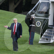 President  Donald J Trump  Returns To The White House 