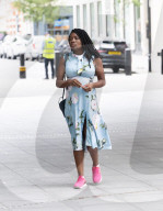 Broadcaster Inaya Folarin Iman arrives at the BBC, Broadcasting House, London, UK. 