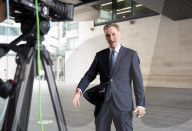 Guests depart Sunday with Laura Kuenssberg at the BBC, Broadcasting House, London, UK. 