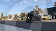 Three wheel electric commuter vehicle to beat jams