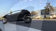 Three wheel electric commuter vehicle to beat jams