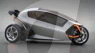 Three wheel electric commuter vehicle to beat jams