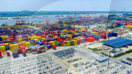 Longtan Port Container Terminal Foreign Trade Containers in Nanjing 