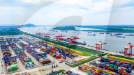 Longtan Port Container Terminal Foreign Trade Containers in Nanjing 