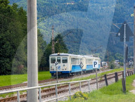 Bavarian Zugspitze Railway Train At Hausberg Station