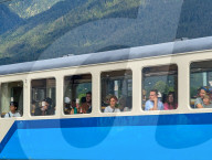 Bavarian Zugspitze Railway Train At Hausberg Station