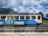 Bavarian Zugspitze Railway Train At Hausberg Station