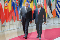 EU President Antonio Costa Receive Armenia's Prime Minister Nikol Pashinyan