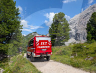 Fire Brigade Vehicles In The Wetterstein Mountains