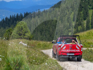 Fire Brigade Vehicles In The Wetterstein Mountains