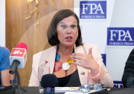 Sinn Fein press briefing at Royal Overseas League, London, Great Britain 
14th July 2025