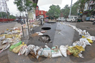 Road Caved In Due To Monsoon Rain In Jaipur 
