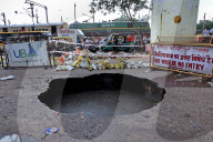 Road Caved In Due To Monsoon Rain In Jaipur 