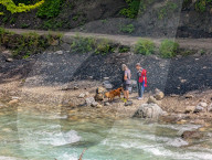 People Near The Entrance To The Partnach Gorge