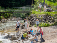 People Near The Entrance To The Partnach Gorge