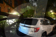 Large Tree Down During Severe Weather On Columbus Avenue And West 95th Street