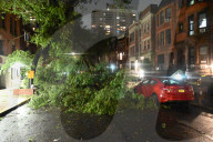 Large Tree Down During Severe Weather On Columbus Avenue And West 95th Street