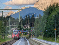Train Station Klais In Alpine Region