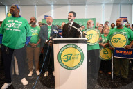 Zohran Mamdani, Democratic Nominee For New York City Mayor Speaks At DC37 Endorsement Event In New York City