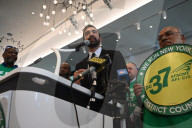 Zohran Mamdani, Democratic Nominee For New York City Mayor Speaks At DC37 Endorsement Event In New York City