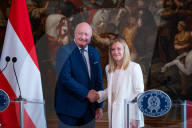 Prime Minister Giorgia Meloni Meets Federal Chancellor Of Austria, Christian Stocker