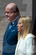 Prime Minister Giorgia Meloni Meets Federal Chancellor Of Austria, Christian Stocker