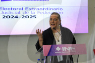 Guadalupe Tadei Head Of National Electoral Institute Holds News Conference