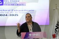 Guadalupe Tadei Head Of National Electoral Institute Holds News Conference