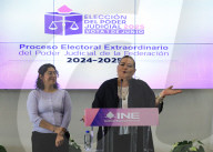 Guadalupe Tadei Head Of National Electoral Institute Holds News Conference
