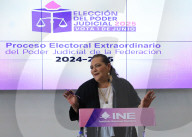 Guadalupe Tadei Head Of National Electoral Institute Holds News Conference