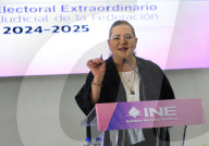 Guadalupe Tadei Head Of National Electoral Institute Holds News Conference