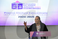 Guadalupe Tadei Head Of National Electoral Institute Holds News Conference