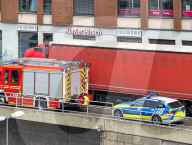 Emergency Response With Fire Engine And Police Car In Munich