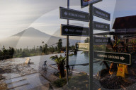 Hot Springs At The Foot Of Mount Papandayan Garut West Java Indonesia