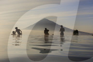 Hot Springs At The Foot Of Mount Papandayan Garut West Java Indonesia
