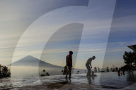 Hot Springs At The Foot Of Mount Papandayan Garut West Java Indonesia