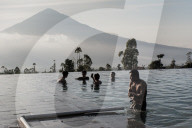 Hot Springs At The Foot Of Mount Papandayan Garut West Java Indonesia