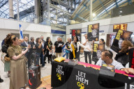 Campaign launch event & vigil to Bring Avinatan & Alon home at Waterloo Station, London, UK.
